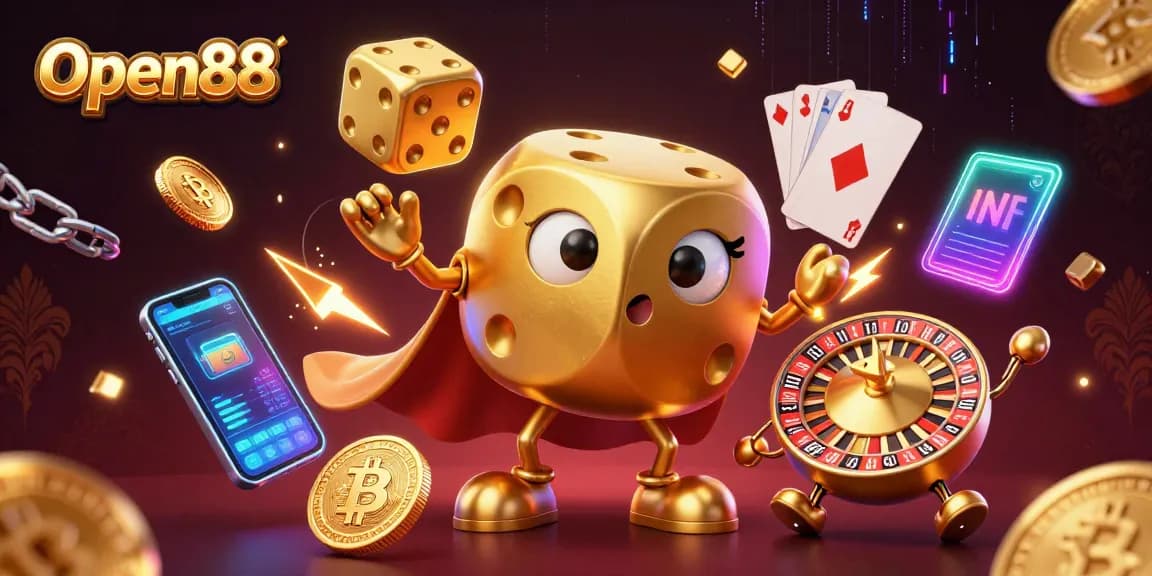 Engage in thrilling games at Open88 with vibrant 3D casino characters, vibrant elements, and dynamic gambling action.