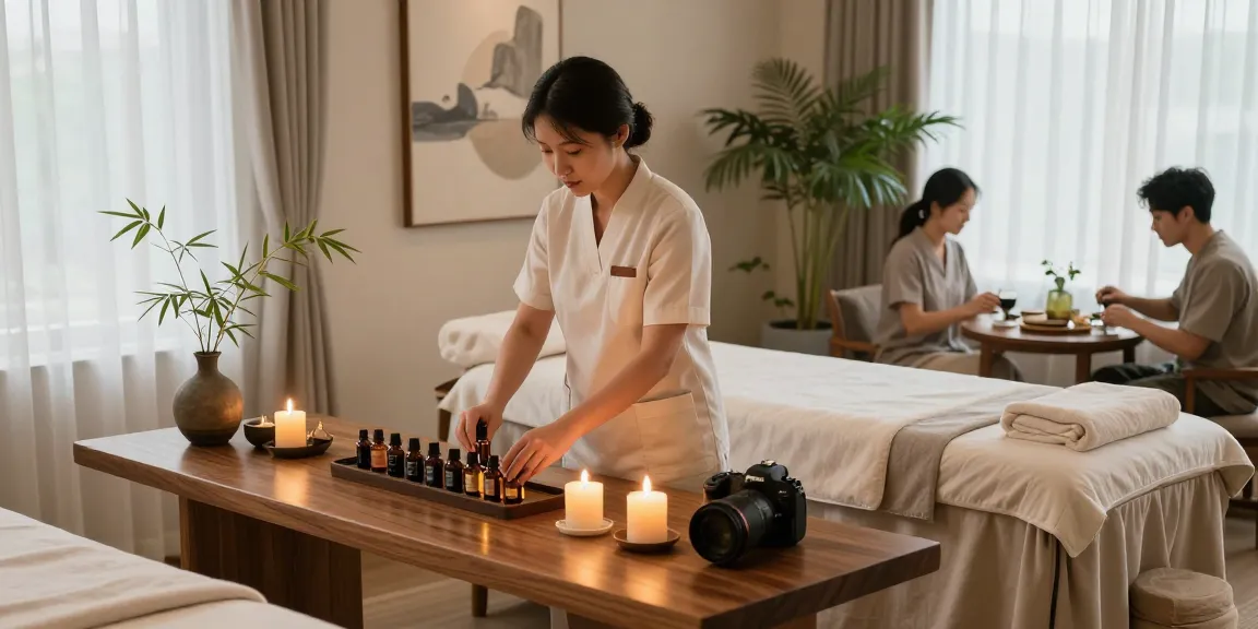 Experience relaxation with a 구리출장마사지 in a serene spa environment filled with calming elements.