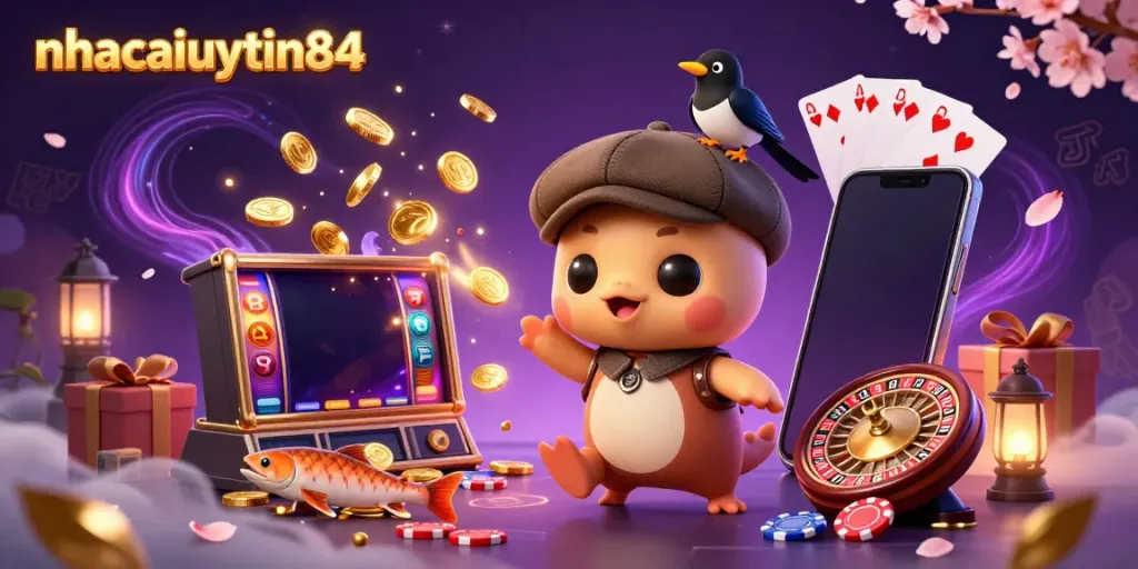 Experience thrilling fun with the nhacaiuytin84 casino-themed image showcasing exciting gaming elements and a magical atmosphere.