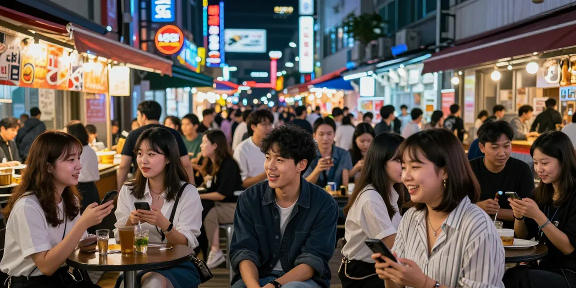 하루이야기에서 강남의 활기찬 유흥과 커뮤니티를 보여주는 밤풍경