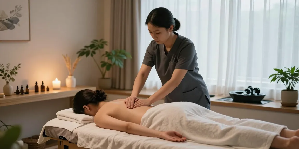 마사지와 힐링을 제공하는 아늑한 마사지 스튜디오의 모습