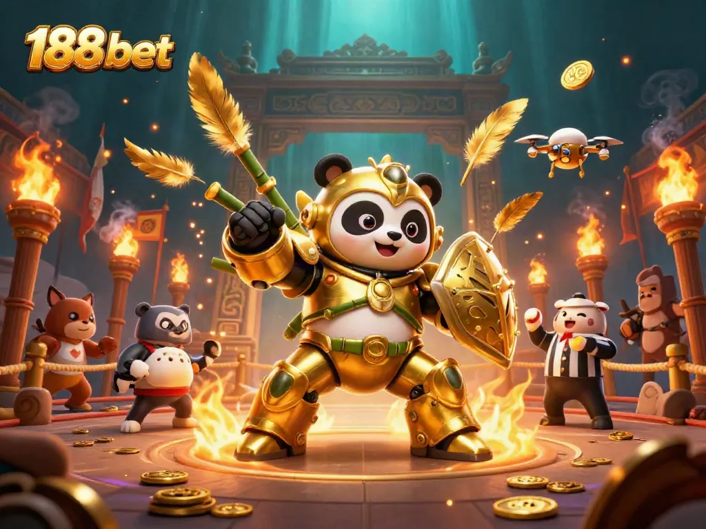 Engage with thrilling action at 188 bet in a vibrant 3D gaming arena with energetic characters.